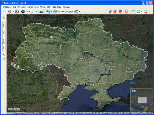 Карта украины со спутника в реальном