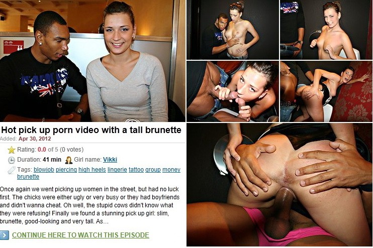Hot pick up porn video with a tall brunette